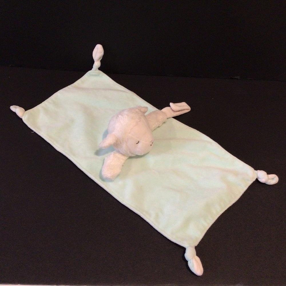 Carters Lamb Green Security Blanket Lovey Rattle Sheep